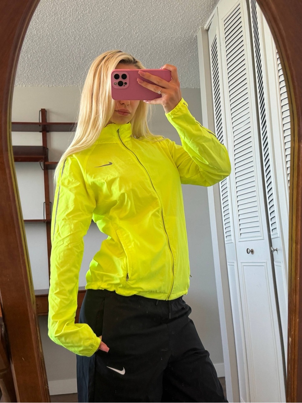 Nike Women's Neon Yellow Lightweight Track Jacket